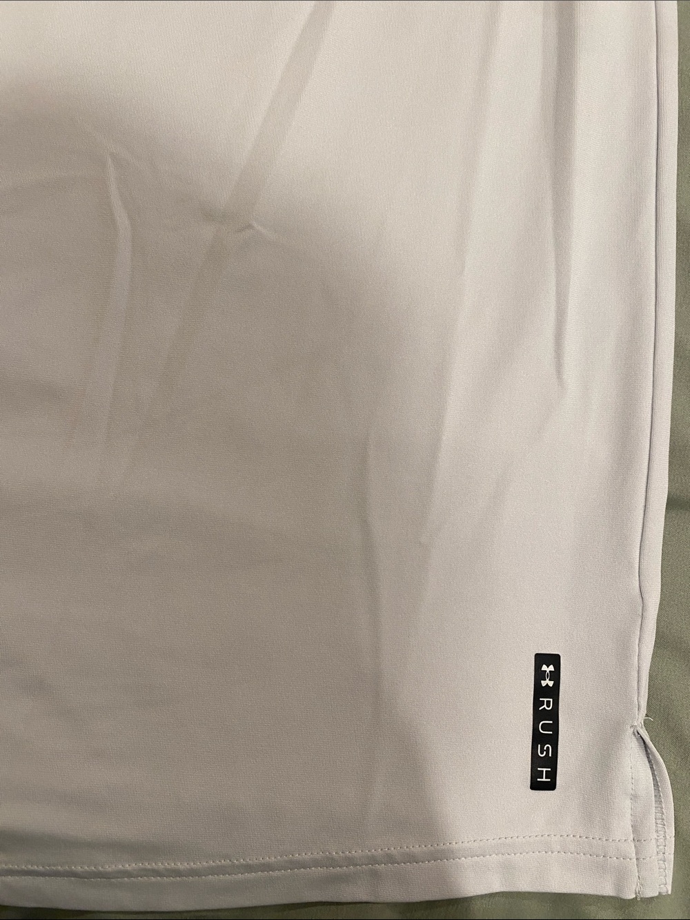 Under Armour White/Light Gray Short-Sleeve Athletic Tee - Picture 5 of 8